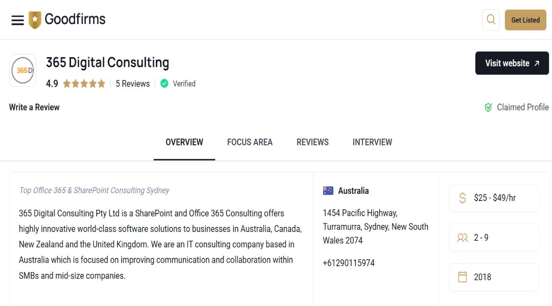 365 Digital Consulting Pty Ltd